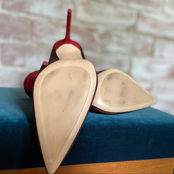 Zara Maroon and Red Heels - Picture 4 of 4